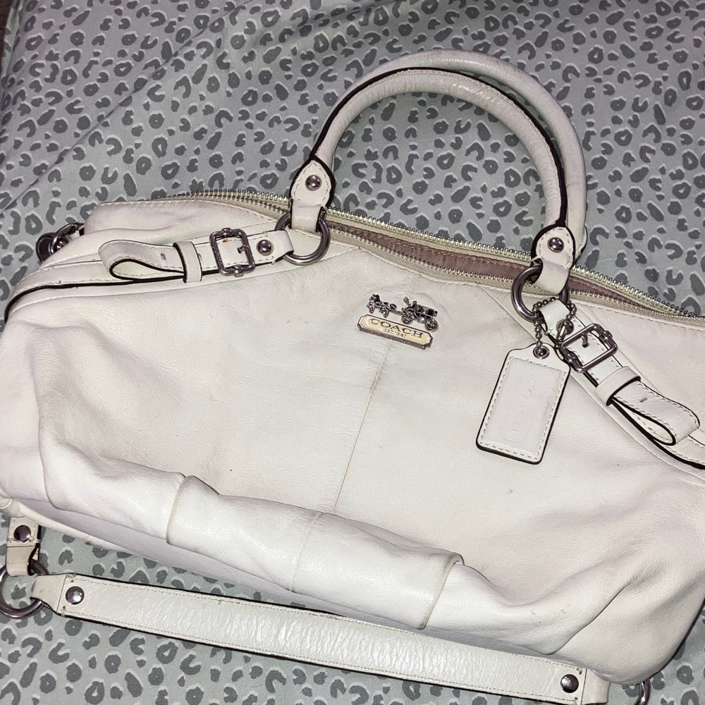 Coach Ivory Leather Satchel
